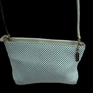 VTG Whiting & Davis White Chain Metal Shoulder Bag